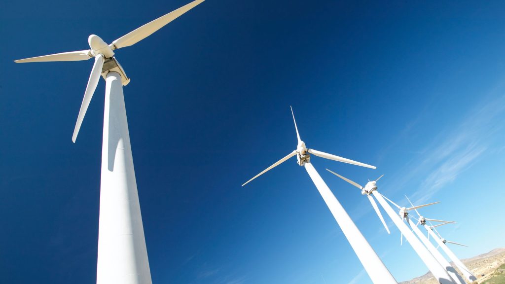 Bottom angle of wind turbines