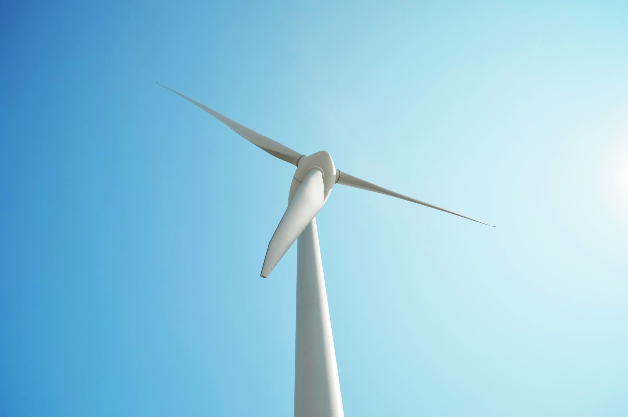 close up view of wind turbine